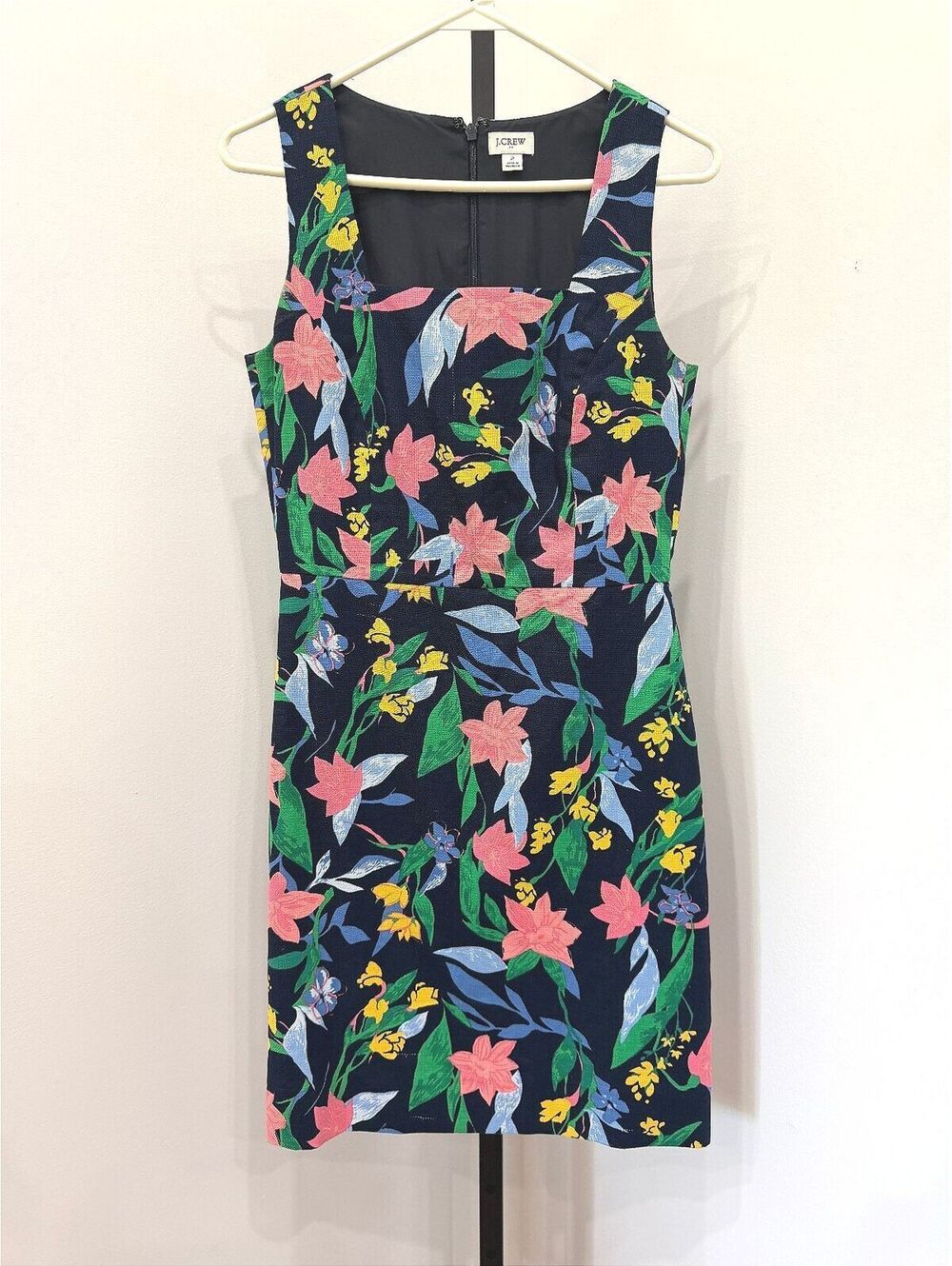 J.Crew Floral Print Sleeveless Sheath Dress Size 2
